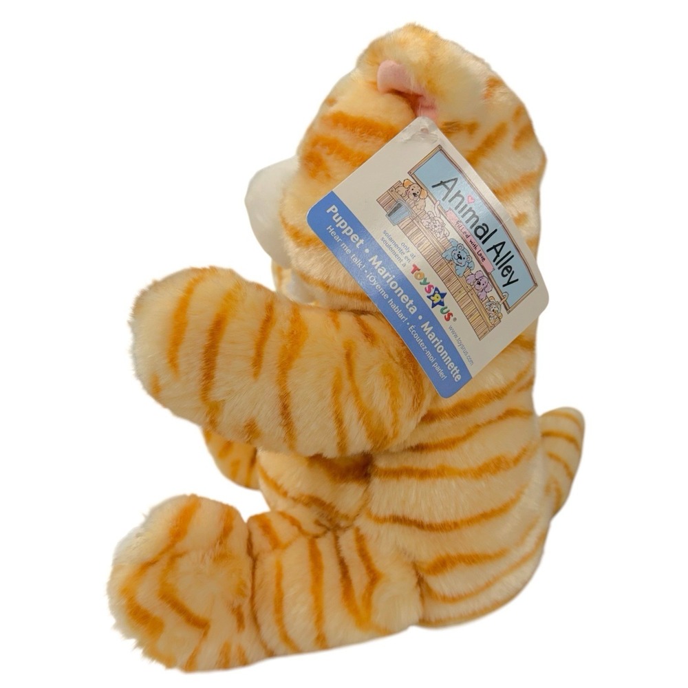Vintage 2000 Animal Alley Toys R Us Exclusive Orange Tabby Cat Kitty Puppet NWT - Picture 4 of 9
